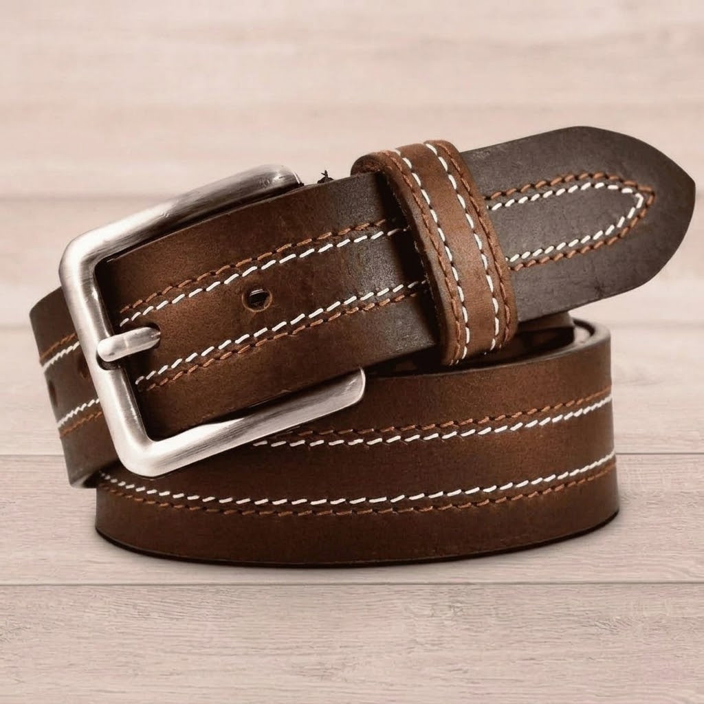 Leather Belt - Brown / Black