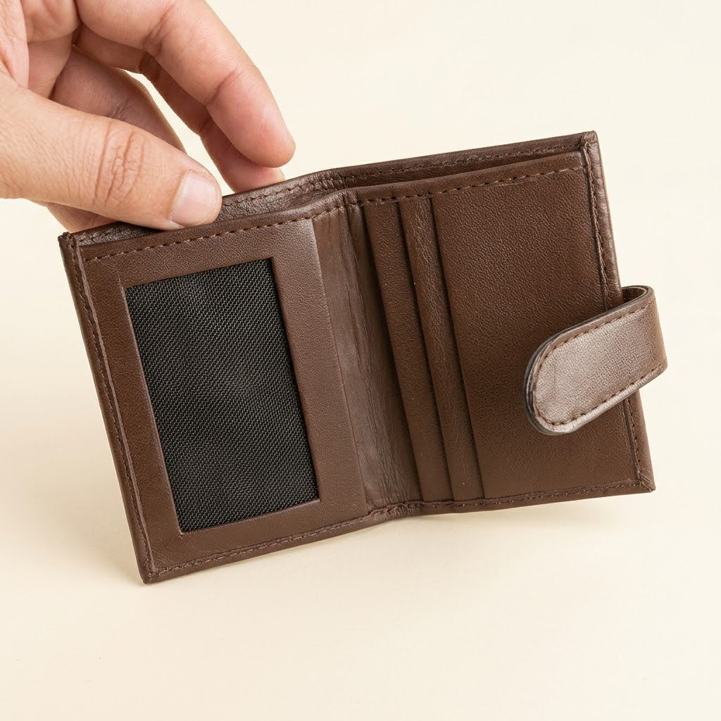 Urban Compact Full-Grain Card Wallet