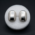 Classic Silver-Tone Onyx Accent Cufflinks