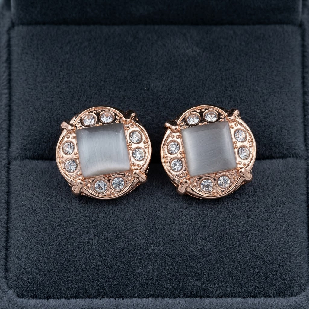 Classic Silver-Tone Onyx Accent Cufflinks