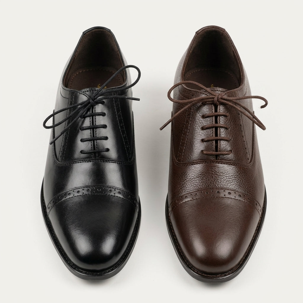 Signature Full-Grain Leather Shoes - Black