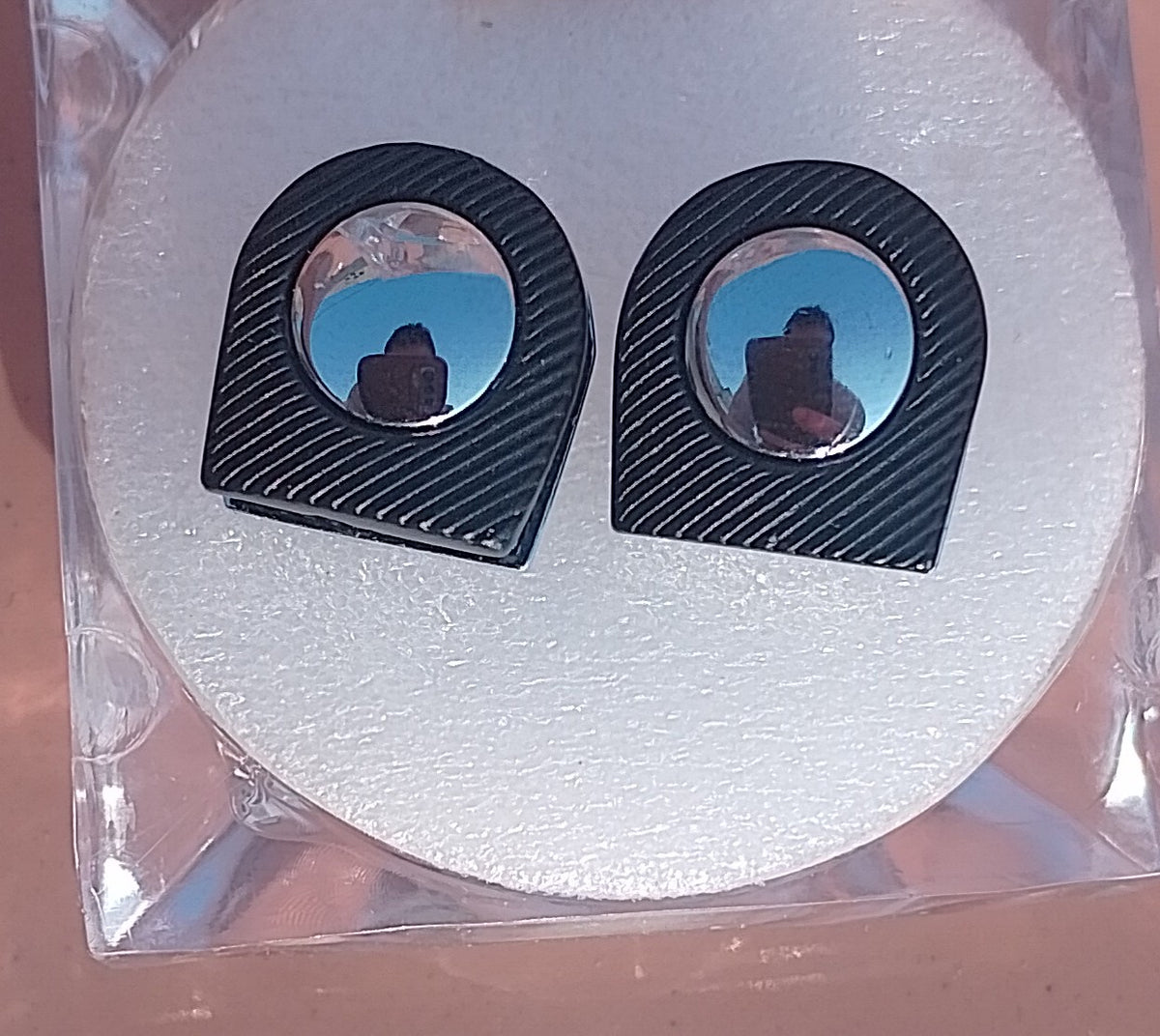 Classic Silver-Tone Onyx Accent Cufflinks