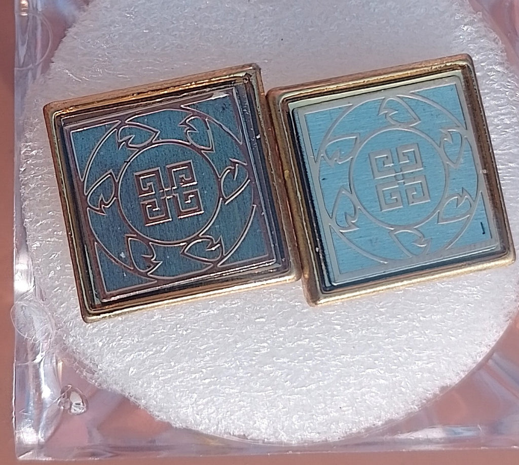 Classic Silver-Tone Onyx Accent Cufflinks